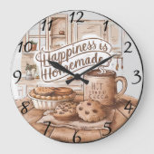 The Joyful Haven: Ein glücklicher Ort für die Küch Große Wanduhr (Vorderseite)