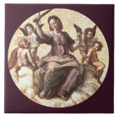 The JUSTICE Allegory Fresco von Raffaello Sanzio Fliese (Vorderseite)