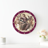 The JUSTICE Allegory Fresco von Raffaello Sanzio Große Wanduhr (Zuhause)