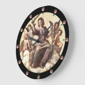 The JUSTICE Allegory Fresco von Raffaello Sanzio Große Wanduhr (Winkel)