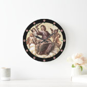 The JUSTICE Allegory Fresco von Raffaello Sanzio Große Wanduhr (Zuhause)