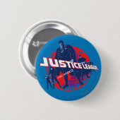 The Justice League Global Heroes and Globe Button (Vorne & Hinten)