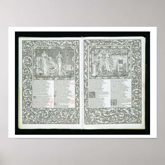 The 'Kelmscott Chaucer', published 1896 by the Kel Poster (Vorne)