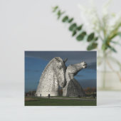 'The Kelpies', fotografiert von Mike Paget Postkarte (Stehend Vorderseite)