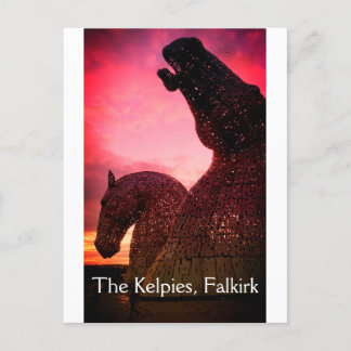The Kelpies in Falkirk, Scotland postcard Feiertagspostkarte