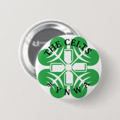 The KELTEN BUTTON ABZEICHEN #YNWA KLEEBLATT CROSS (Vorne & Hinten)