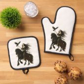 "The Key" Collection Throw Pillow Ofenhandschuh & Topflappen-Set (Oben Unten)