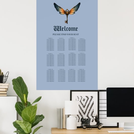 The Key of Eternity – Steampunk Wings Poster (Heimbüro)
