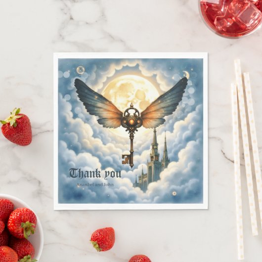 The Key of Eternity – Steampunk Wings  Serviette (Beispiel)