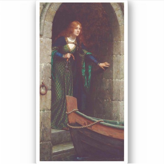 The Keys, c. 1909, von Edmund Blair Leighton Aufkleber (Vorderseite)