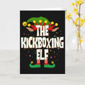 The Kickboxing Elf Christmas  Karte (Gelbe Blume)
