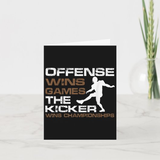 The Kicker Wins Chamonships Funny Quote Football C Karte (Vorderseite)