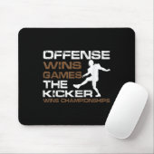 The Kicker Wins Chamonships Funny Quote Football C Mousepad (Mit Mouse)