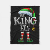 The King Elf Shirt Matching Family King Christmas Fleecedecke (Vorderseite)