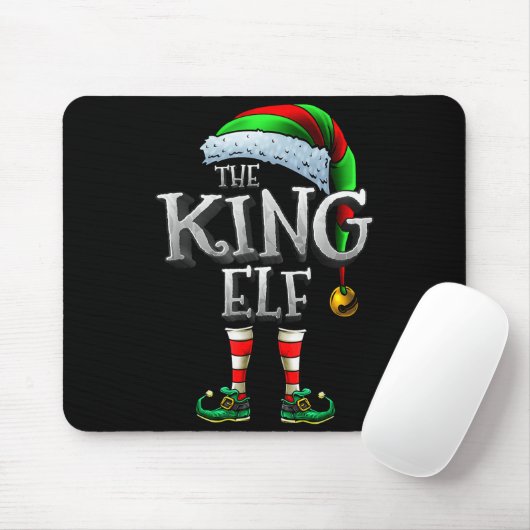 The King Elf Shirt Matching Family King Christmas Mousepad (Mit Mouse)
