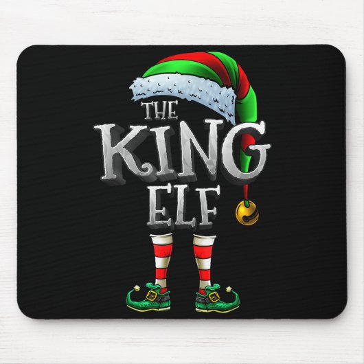 The King Elf Shirt Matching Family King Christmas Mousepad (Vorne)