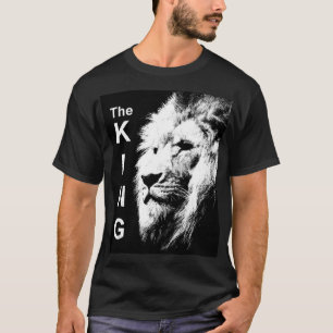 The King Modern Pop Art Lion Head Elegante Männer T-Shirt