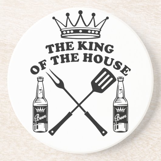 The King of the House Beer Getränkeuntersetzer (Vorne)