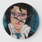 The King Painting by Alfred Fox Große Wanduhr (Vorderseite)