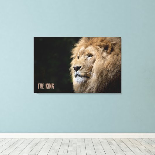 The King Small (24,00" x 16,00"), 1,5", Single Leinwanddruck (Insitu (Holzboden))