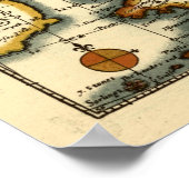 The Kingdome England Old Antiquarian Atlas Map Poster (Ecke)