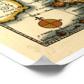 The Kingdome England Old Antiquarian Atlas Map Poster (Ecke)