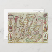 The Kingdome of Scotland, eingraviert von Jodocus Postkarte (Vorne/Hinten)