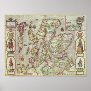 The Kingdome of Scotland, engraved by Jodocus Poster
