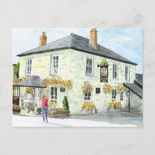 'The Kings Arms (Luxulyan)' Postkarte (Vorderseite)