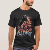 The King's Fire: Hooded Guardian and Flaming Lion T-Shirt (Vorderseite)