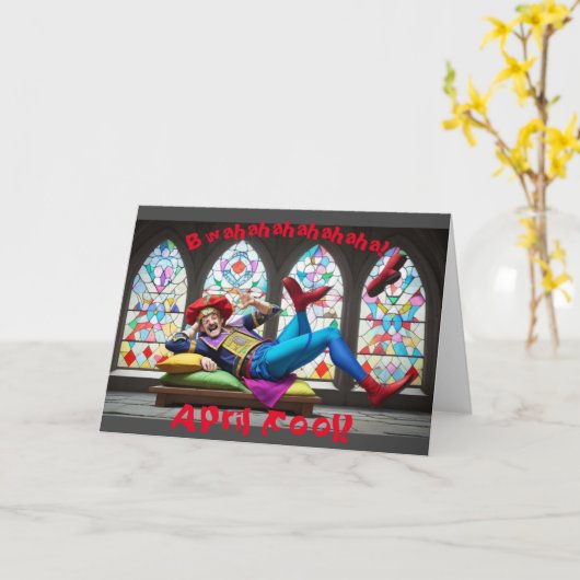 The King's Fool - April Fool's Day Card Karte (Gelbe Blume)