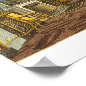 The King's Library von Views of The Royal Pavilio Poster (Ecke)