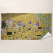 The Kiss, Art Nouveau Oil Painting, Gustav Klimt Strandtuch (Vorderseite)