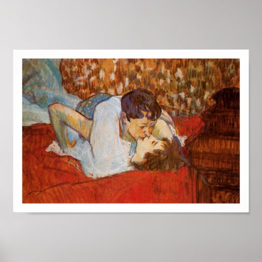 The Kiss - Art Poster - Henri de Toulouse-Lautrec (Vorne)