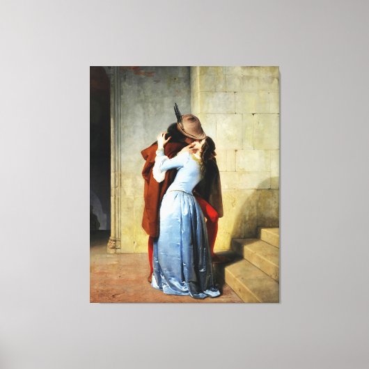 The Kiss - Francesco Hayez Il Bacio  Leinwanddruck (Vorderseite)