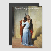 The Kiss - Francesco Hayez Il Bacio Romantic Magnetkarte (Vorne/Hinten)