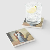 The Kiss - Francesco Hayez Il Bacio  Steinuntersetzer (Seitenansicht)