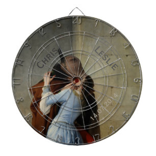 The Kiss / Il Bacio individuelle Text Dartboard Dartscheibe