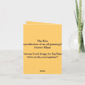 The Kiss Klimt Thank You Golden Anniversary Card Dankeskarte (Rückseite)