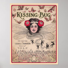 The Kissing Bug 1909 Ragtime Sheet Music Poster