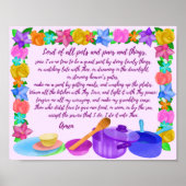 The Kitchen Prayer Lord of Pots & Pans Wall Art Poster (Vorne)