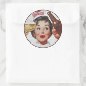 The Kitsch BItsch : Button-Up Portraits Runder Aufkleber (Tasche)