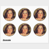 The Kitsch Bitsch : Button-Up Portraits Runder Aufkleber (Blatt)