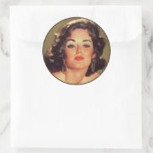 The Kitsch Bitsch : Button-Up Portraits Runder Aufkleber (Tasche)