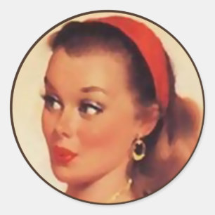 The Kitsch BItsch : Button-Up Portraits Runder Aufkleber