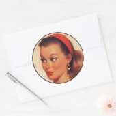 The Kitsch BItsch : Button-Up Portraits Runder Aufkleber (Umschlag)