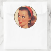 The Kitsch BItsch : Button-Up Portraits Runder Aufkleber (Tasche)