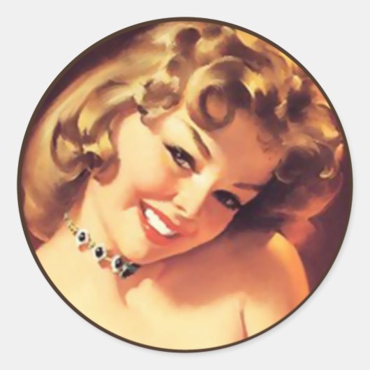 The Kitsch Bitsch : Button-Up Portraits Runder Aufkleber (Vorderseite)