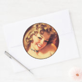 The Kitsch Bitsch : Button-Up Portraits Runder Aufkleber (Umschlag)