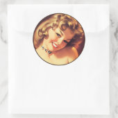 The Kitsch Bitsch : Button-Up Portraits Runder Aufkleber (Tasche)